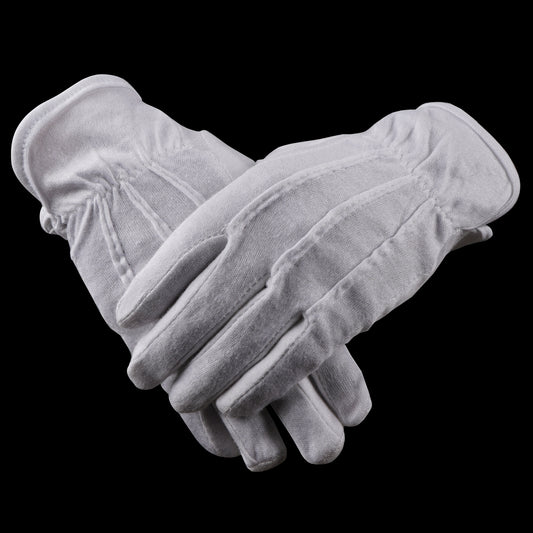 100% Cotton White Gloves (One Dozen)