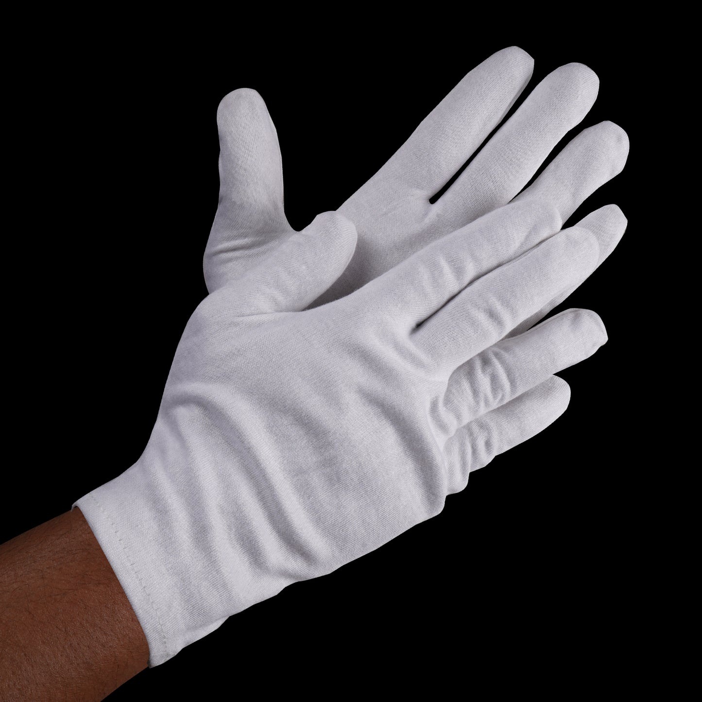 100% Cotton Plain White Gloves (One Dozen)