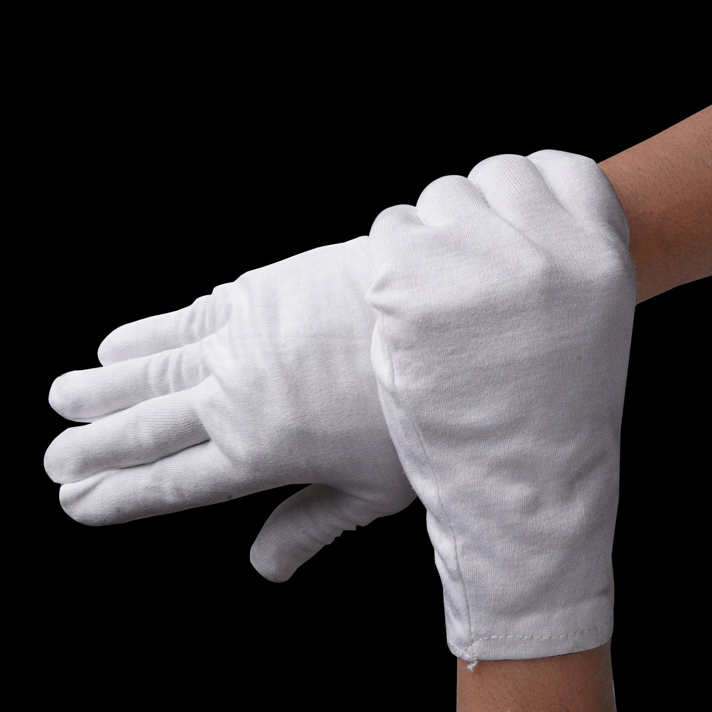 100% Cotton Plain White Gloves (One Dozen)